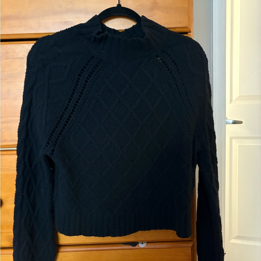 Black Cable Knit Sweater